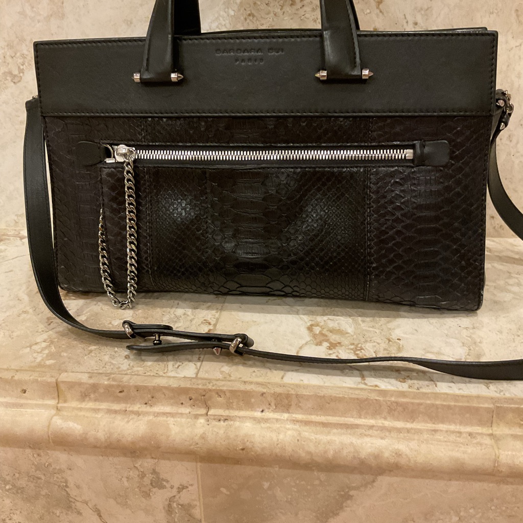 Barbara Bui Black Python Snake Handbag